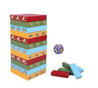 Hxhsgmeh De Apilamiento Colorido, Construcción de Bloques de Monstruos Dulces, Juegos de Mesa para Niños Adultos 36 Piezas Serías