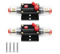 Hxhsgmeh - Disyuntor de audio (150 A, con reinicio manual, 12-24 V, 4-12 AWG interruptor de circuito de 150 AMP fusible para audio de coche