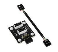 Hxhsgmeh Dual USB 3.1 Enchufe en el Panel, Llave A Tipo-E a USB 2.0, Conector de placa base de 9 pines, adaptador de extensión de cable macho