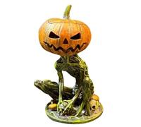 Hxhsgmeh Estatua de Calabaza de Terror de Resina, Escultura de Decoración Humana, Decoraciones de Calabaza Únicas, Artesanía de Resina de Calabaza
