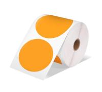 Hxhsgmeh etiqueta de envío etiqueta etiqueta etiqueta redonda etiqueta cuadrada DIY logotipo pequeña empresa 2x2 750 piezas naranja fácil de usar