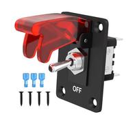 Hxhsgmeh Interruptor basculante 12 V DC 20 A Interruptor basculante iluminado 3 pines ON/OFF SPST LED iluminado con panel de