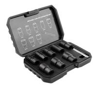 Hxhsgmeh Juego de 9 piezas Extractor de tuerca dañada, Extractor de tuerca -V Incompleto, Extractor de tornillos rotos
