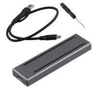 Hxhsgmeh M.2 SSD HDD Enclosure NVMe NGFF Dual Protocolo HDD Enclosure RGB Cool Light Multi-Function Conveniente HDD Enclosure