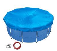 Hxhsgmeh - Manta de piscina solar para piscinas fuera del suelo, calentador de piscina redondo de 18 pies, cubierta de spa para interior, instalación fácil, azul
