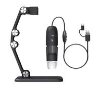 Hxhsgmeh microscopio digital portátil USB HD cámara de inspección 50x-1600x con soporte 8 LED microscopios portátiles para PC Smartphone
