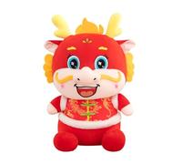 Hxhsgmeh Muñeca Animal Mascota Dragón Muñeca Animal de Peluche Dragón del Zodiaco Juguete para la Decoración del Año Chino