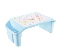 Hxhsgmeh niños Lap escritorio bandeja de escritorio para niños portátil Lap bandeja de plástico Lap escritorio para cama aula ordenador portátil niños coche actividad comedor suelo azul