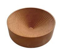 Hxhsgmeh Organizador de cocina, bandeja en espiral de madera, decoración bandeja de plato alimentario, portavelas de madera, bandejas de almacenamiento onduladas al agua, fácil instalación
