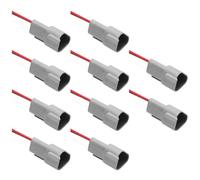 Hxhsgmeh para el conector impermeable de automóviles Deutsch con conector de haz de vaina, extremo macho de 3 agujeros con DT04-3P y fácil instalación