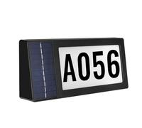 Hxhsgmeh Signo De Dirección Solar, Números de Casa de Energía Solar, Números Modernos y Impermeables para Exteriores, 2 Colores