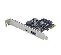 Hxhsgmeh Tarjeta Adaptador PCI-E 1 X a USB3.2 GEN1 USB-A+Tipo-C+Tipo-E Tarjeta De Expansión PCIe a Tipo-C Tipo-E USB3.2 5 Gbps