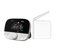 Hxhsgmeh Tuya Smart WiFi Termostato sin caldera de gas Batería de calefacción RF 433MHZ Termostato Regulador de temperatura