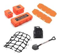 Hxhsgmeh universal 8 unids/set decoración simulada maleta malla equipaje pala para TRX4 SCX10 90046 1/10 RC piezas de repuesto de coche accesorios negro