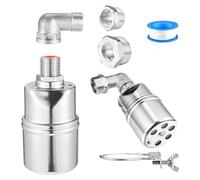 Hxhsgmeh Válvula de flotador automática 1/2 pulgadas 3/4 pulgadas 1 pulgada, Válvula de flotador de control de nivel de agua totalmente automática de acero inoxidable 304, 1 conjunto