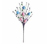 Hxhsgmeh Vid Artificial de Pascua con huevos de Pascua y bayas Pastel - Tallos florales de primavera decorativos - Rama de huevos de Pascua - Fácil instalación