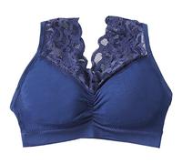 Hxiaen Ropa interior de pecho grande Limpie el pecho de alta elasticidad sin costuras envoltura de pecho correa de hombro de encaje sin aros sujetador liguero ropa interior de mujer cosas, a, B