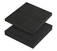 HXJDAM Esponja de espuma negra para filtro de acuario, medios filtrantes de alta densidad, almohadilla de filtración mecánica biológica para estanques de agua dulce y salada (50 x 50 x 2 cm, 35 PPI, 2