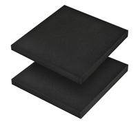 HXJDAM Esponja de espuma negra para filtro de acuario, medios filtrantes de alta densidad, almohadilla de filtración mecánica biológica para estanques de agua dulce y salada (50 x 50 x 4 cm, 50 PPI, 2