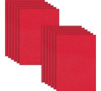 HXJDAM Esterilla de fieltro rígido de 2 mm, 12 piezas de fieltro para manualidades, 20 x 30 cm x 2 mm de grosor para manualidades, cuadrados para proyectos de bricolaje (rojo)