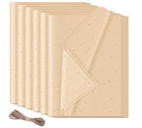 HXJDAM Papel de Seda Marrón con Purpurina - 30 Hojas, 50 x 70 cm - para Envolver Regalos, Manualidades y Relleno