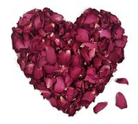 HXJDAM Pétalos de Rosa Naturales,Color Rojo, para baños de pies, baño, SPA,Confeti Boda,Fragancia para el hogar, DIY Artesanías Accesorios,Confeti Biodegradable (250g)