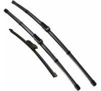 HXJQBD Delanteras + Traseras Escobillas limpiaparabrisas,para VW para Atlas para Teramont 2017 2018 2019 2020 2021 2022 2023 Recambio de escobillas de limpiaparabrisas para Coche