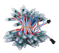 HXKJ A todo color 12mm WS2811 IC LED Pixel Light Módulo digital Tira de luz DC 5V 12V IP68 Impermeable Punto de luz de cadena 50pcs