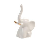 HXLTHINGS Decoración de Estatuas Estatua de Elefante cerámica estantes Sala Estar Figura Moderna Elefantes Decoración del Hogar(White)