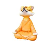 HXLTHINGS Estatuas para Exteriores Estatua de Zorro Resina, Cactus suculento, estatuilla Nueve Colas, bonsái jardín, Escultura Animal, decoración Decorativa Decoración escultórica(Orange a)