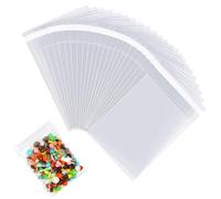 HXMJIED 50 bolsas de celofán autoadhesivas de 5 x 7 pulgadas, bolsas de regalo adhesivas transparentes para dulces, galletas, golosinas de polipropileno