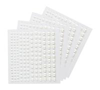HXMJIED 660 piezas de perlas adhesivas, calcomanías autoadhesivas de perlas traseras, hojas adhesivas de perlas de parte trasera plana para belleza facial, cuentas redondas de perlas de varios tamaños