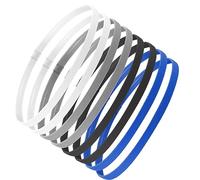 HXMJIED 8 diademas deportivas, diademas finas de 4 colores, bandas elásticas para el cabello deportivas, antideslizantes, diadema deportiva para niños, banda deportiva de agarre de silicona, banda