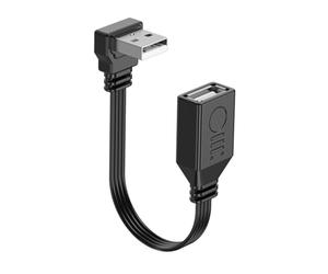 HXNH Cable alargador USB 2.0 macho a hembra, transferencia de datos, 480 mps, curvado, para impresora USB, módem USB, controlador H