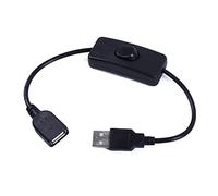 HXNH Cable USB largo de 30 cm con interruptor de encendido/apagado, adaptador basculante para ventilador de lámpara, cable de alimentación, adaptador USB duradero