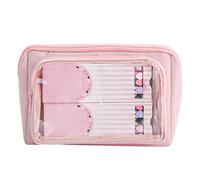 HXNH Estuche de gran capacidad, con múltiples capas, desmontable, bolsa de cosméticos de viaje, para oficina, escuela, estuche para estudiantes, a