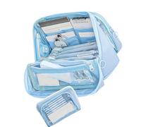 HXNH Estuche de gran capacidad para niñas, organizador de papelería escolar, estuche para organizar bolígrafos y accesorios, Blue