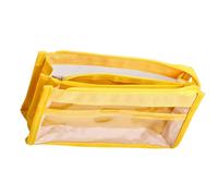 HXNH Estuche para bolígrafos estéticos de 6 capas de gran capacidad, estuche transparente para lápices, suministros escolares y de oficina, Amarillo, Mass Beauty