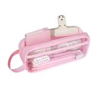 HXNH Estuche transparente de PVC resistente al agua, gran capacidad, organizador de bolígrafos para escuela, oficina, viajes, organizador esencial, multicolor