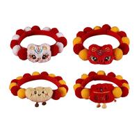 HXNH Paquete de 4 collares regulables para mascotas, collar elástico para gatos, para festividades, celebraciones, mascotas, paquete de 4