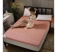 hxoity 6cm Grueso Algodón Lavado Colchón 5 Capas Acolchado Base Antideslizante Suave Piel Todas Estaciones Dormitorio Hogar Futon Japonés Tatami Individual Doble Camping Portátil