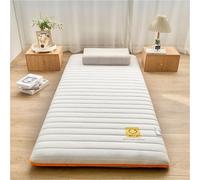 hxoity Colchón Futón Japonés Felpa 8cm Grueso 5 Capas Fibra Soja Plegable Tatami Doble Cara Confort Cama Suelo Hogar Dormitorio Adultos Camping Suave Antideslizante Transpirable Alivio Espalda