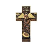 hxoity Cruz De Madera Tallada A Mano Con Un Intrincado Diseño En Relieve Perfecta Para Decorar El Hogar O La Oficina Un Regalo Ideal Para Creyentes Cristianos Y Católicos