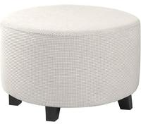 HXOUTGKP Round Jacquard Ottoman Slipcovers, Dustproof Footstool Cover For Protector Footrestniture, Soft Detachable Non-Slip/2#/90 * 105Cm