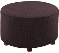 HXOUTGKP Round Jacquard Ottoman Slipcovers, Dustproof Footstool Cover For Protector Footrestniture, Soft Detachable Non-Slip/9#/75 * 88Cm