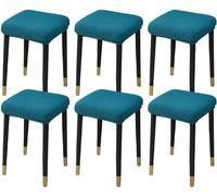 HXOUTGKP Stretch Ottoman Cover Rectangle,Ottoman Storage Bench Protector Covers For Living Room/Blue B/6Pcs