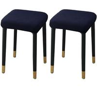 HXOUTGKP Stretch Ottoman Cover Rectangle,Ottoman Storage Bench Protector Covers For Living Room/Navy Blue/2Pcs
