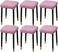 HXOUTGKP Stretch Ottoman Cover Rectangle,Ottoman Storage Bench Protector Covers For Living Room/Pink/6Pcs