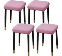 HXOUTGKP Stretch Ottoman Cover Rectangle,Ottoman Storage Bench Protector Covers For Living Room/Pink/4Pcs