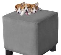 HXOUTGKP Stretch Square Slipcovers Jacquard Ottoman Footstool Protect Cover Washable/#1/85 * 85 cm